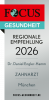 Siegel: FOCUS Gesundheit - Regionale Empfehlung 2025 - Implantologe München